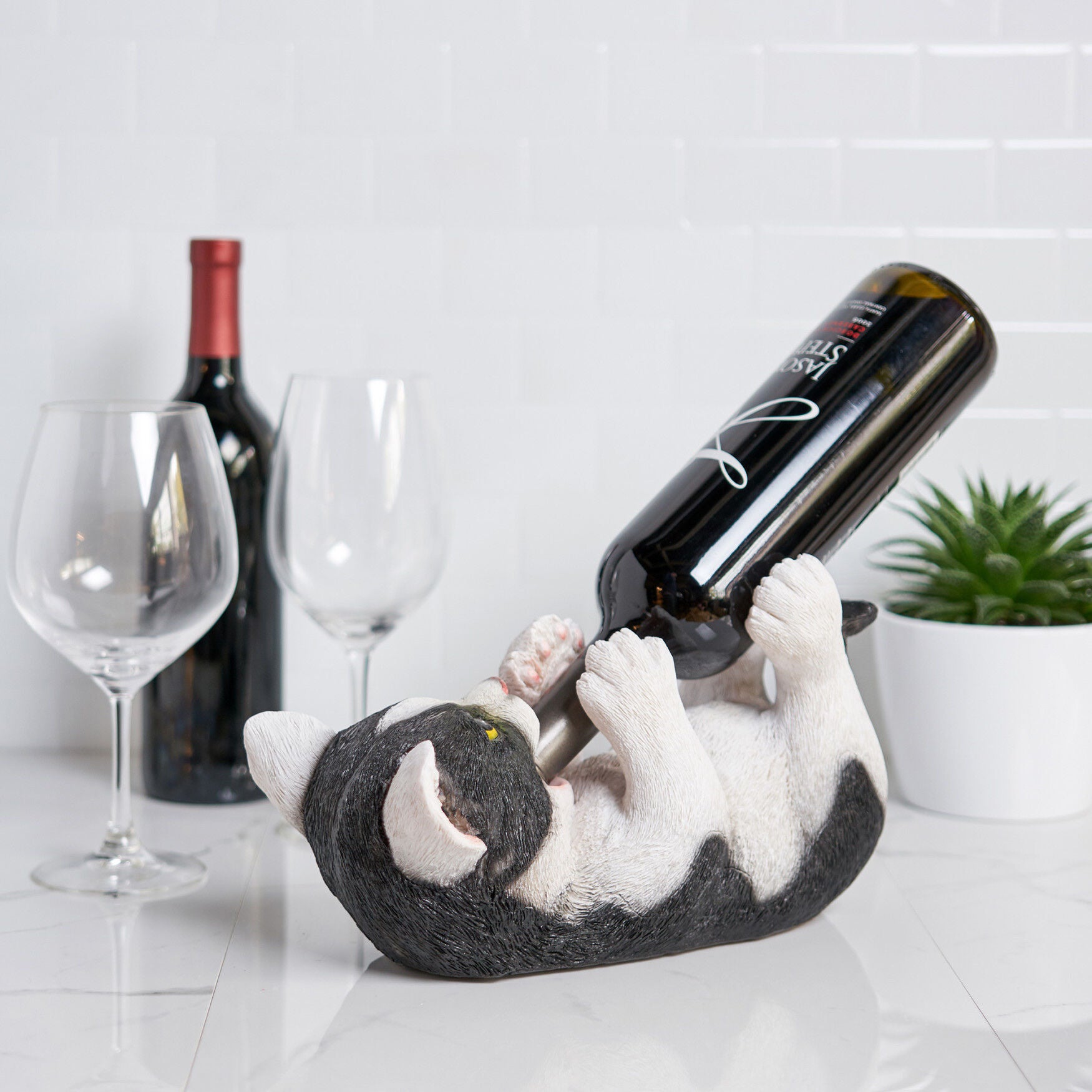 Klutzy Kitty Bottle Holder By True, , on-hover image number 1