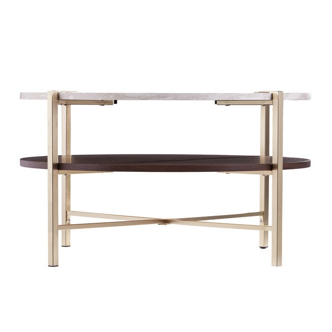 Ardmillan Round Faux Marble Cocktail Table, , alternate image number null