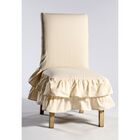 2-Tier Ruffled Dining Chair Slipcover , NATURAL, hi-res image number null
