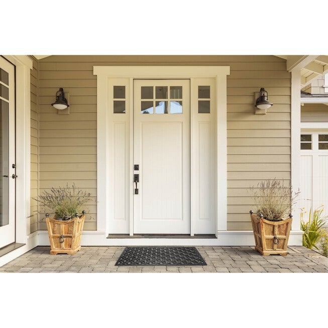 Lattice Rubber Doormat, , on-hover image number 1