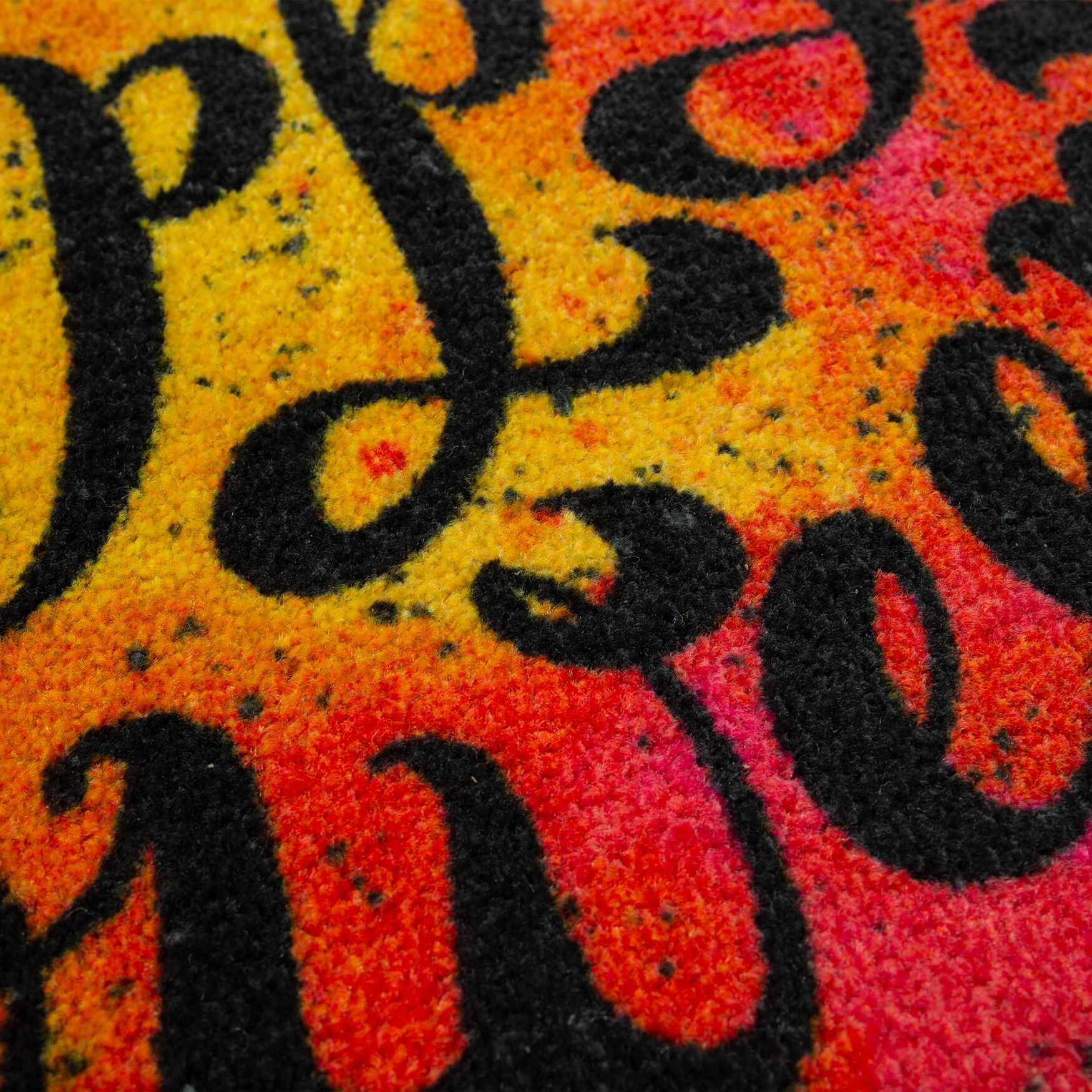 Speckled Pumpkin Black Kitchen Rug, , alternate image number 2