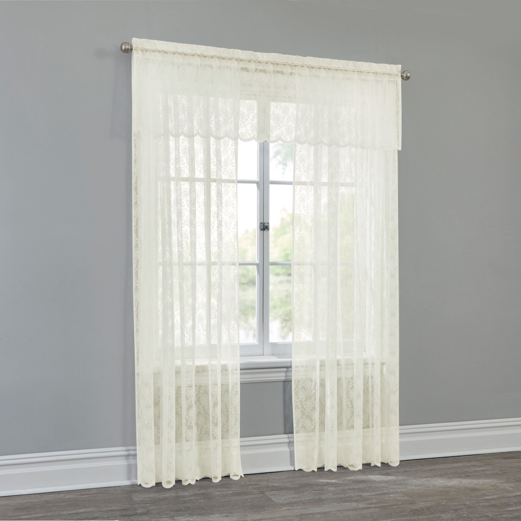 Scarlett Floral Lace Rod-Pocket Panel, , alternate image number 2