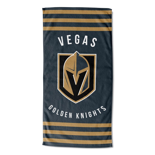 Golden Knights Stripes Beach Towel, MULTI, hi-res image number 0