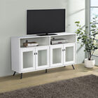 56-inch TV Stand with 4 Doors Accent Cabinet, , alternate image number null