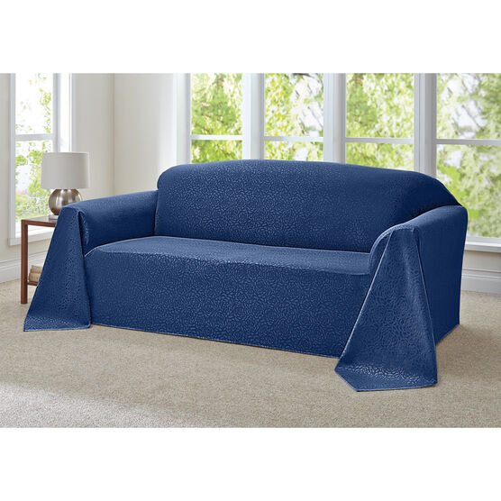 Rosanna Extra Long Sofa THROW COVER, BLUE, hi-res image number null