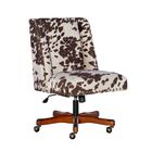 Delgany Office Chair Brown and White Cow Print, BROWN, hi-res image number null