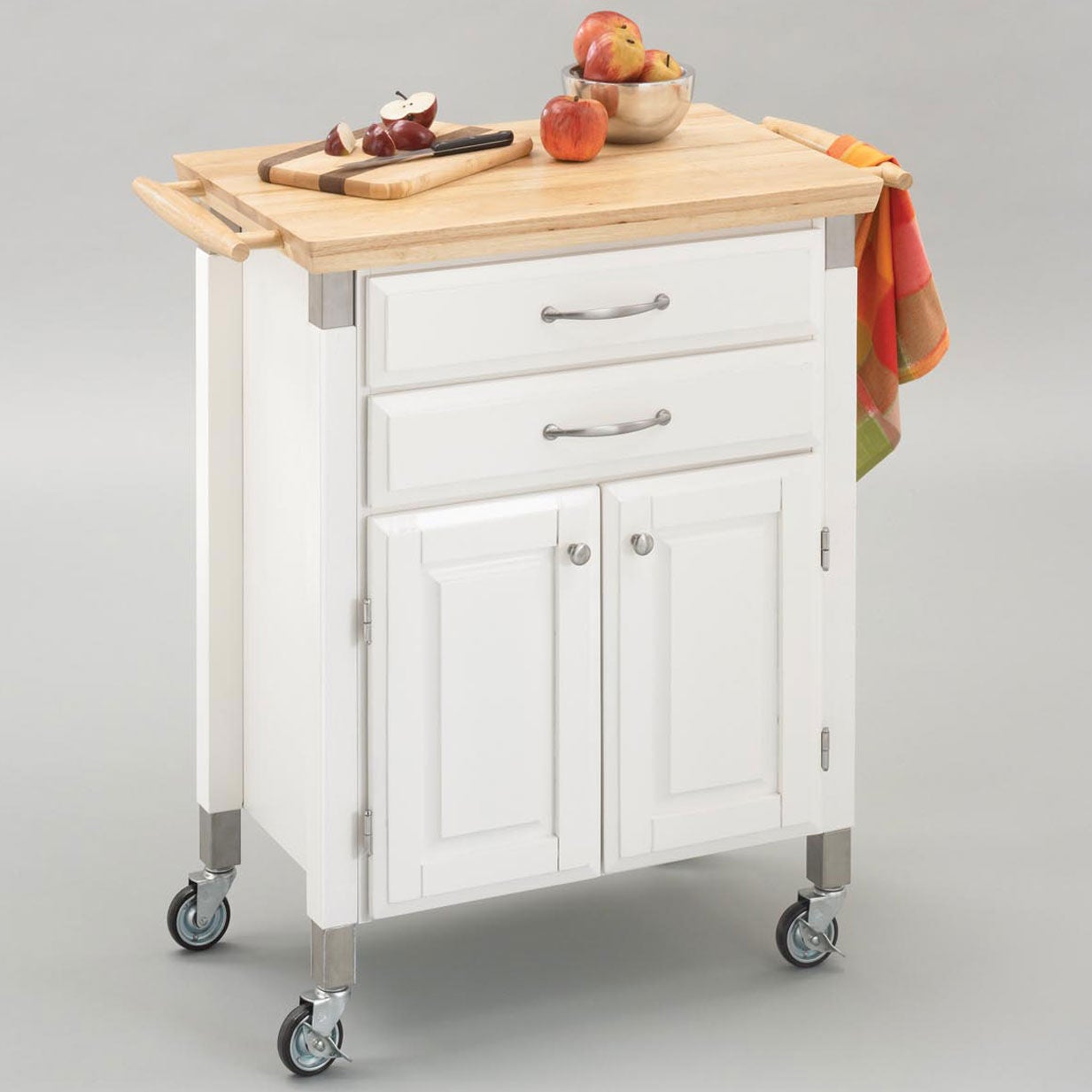Dolly Madison Prep & Serve Cart, WHITE WOOD, hi-res image number 0
