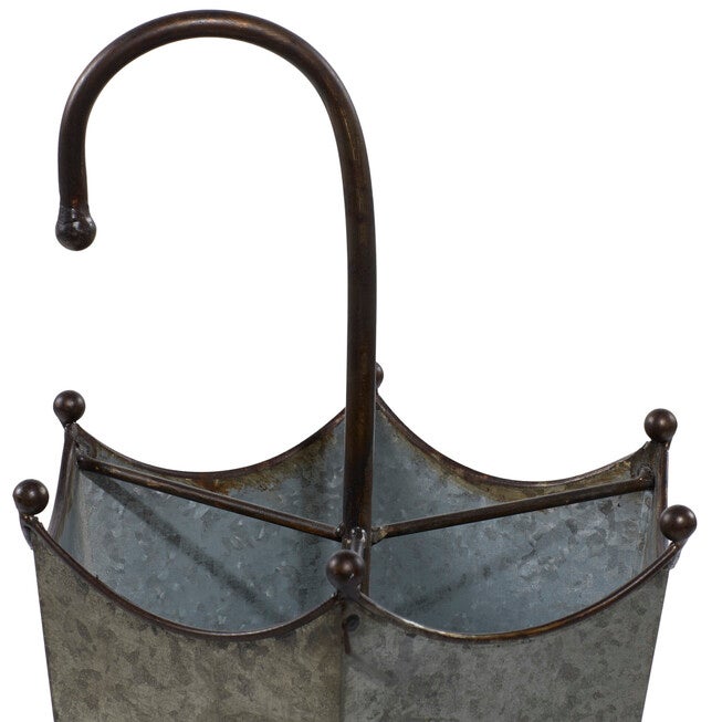 Grey Metal Farmhouse Storage Basket Storage Basket, , alternate image number 4