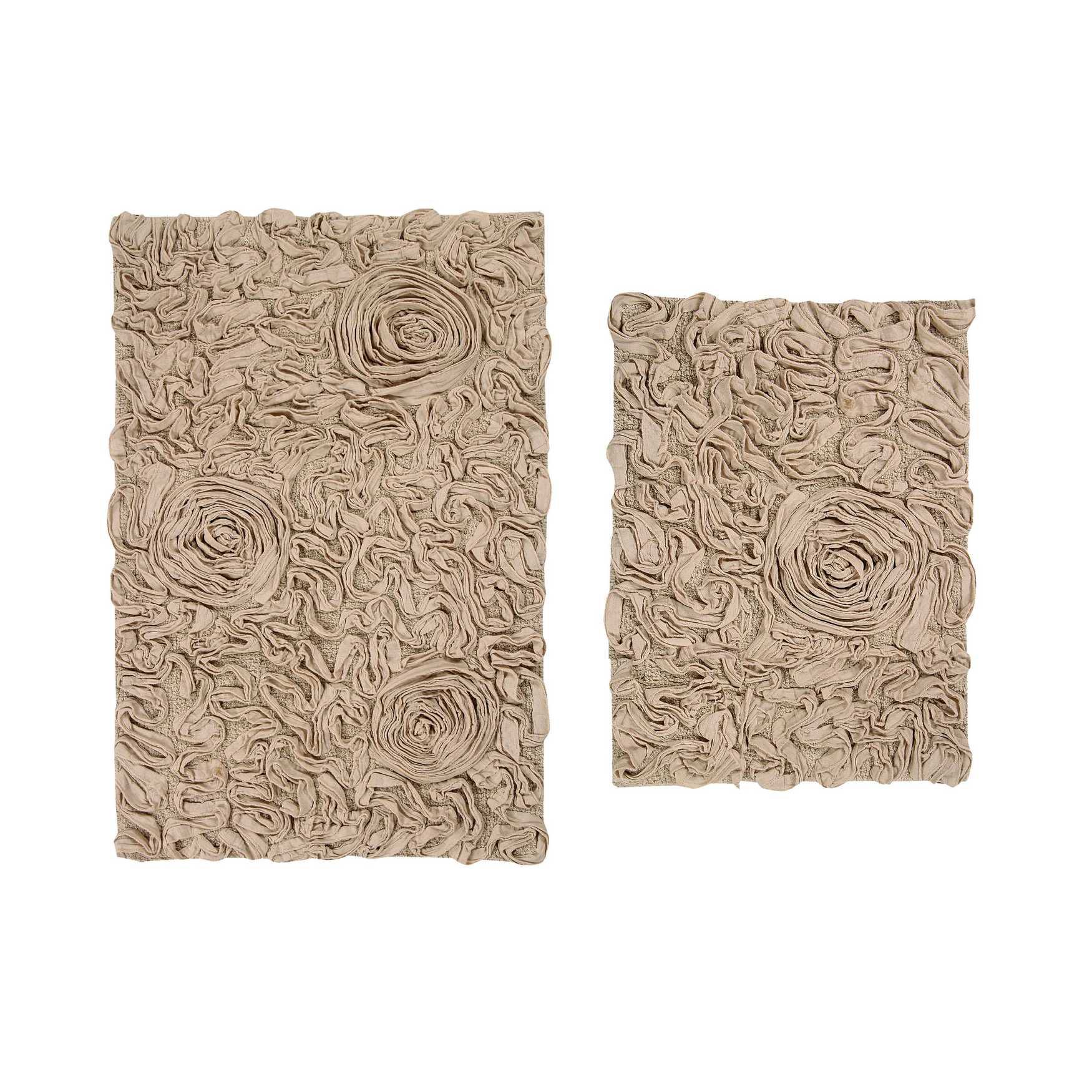 Bell Flower 2-Pc. Bath Rug Collection, LINEN, hi-res image number 0