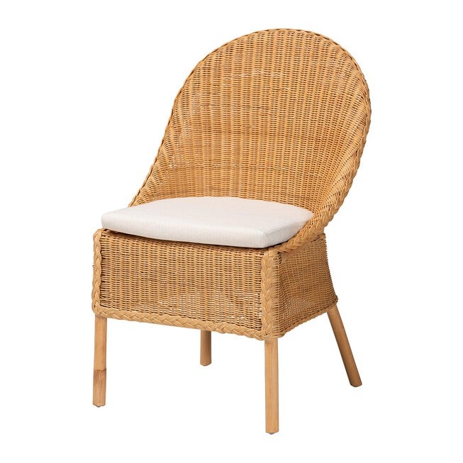 Camelia Bohemian Light Honey Rattan Dining Chair, LIGHT, alternate image number null