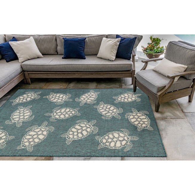 Liora Manne Carmel Seaturtles Indoor/Outdoor Rug, , alternate image number 5