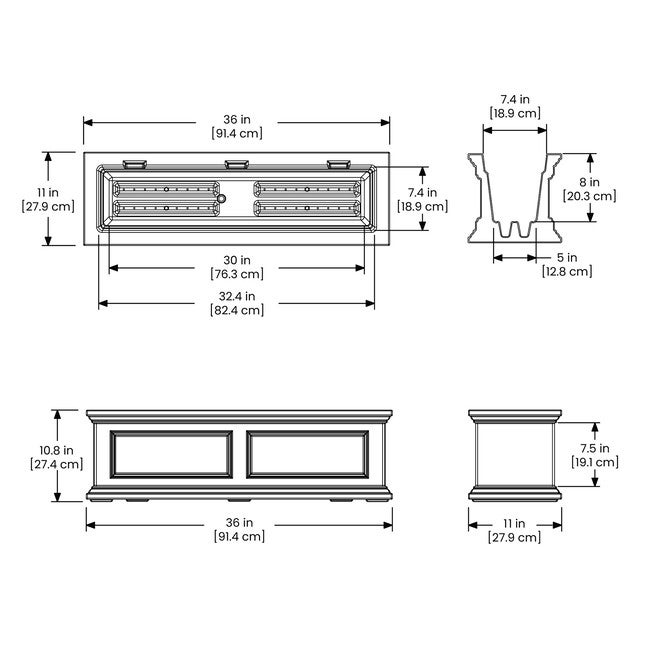 Fairfield 3FT Window Box, , on-hover image number null