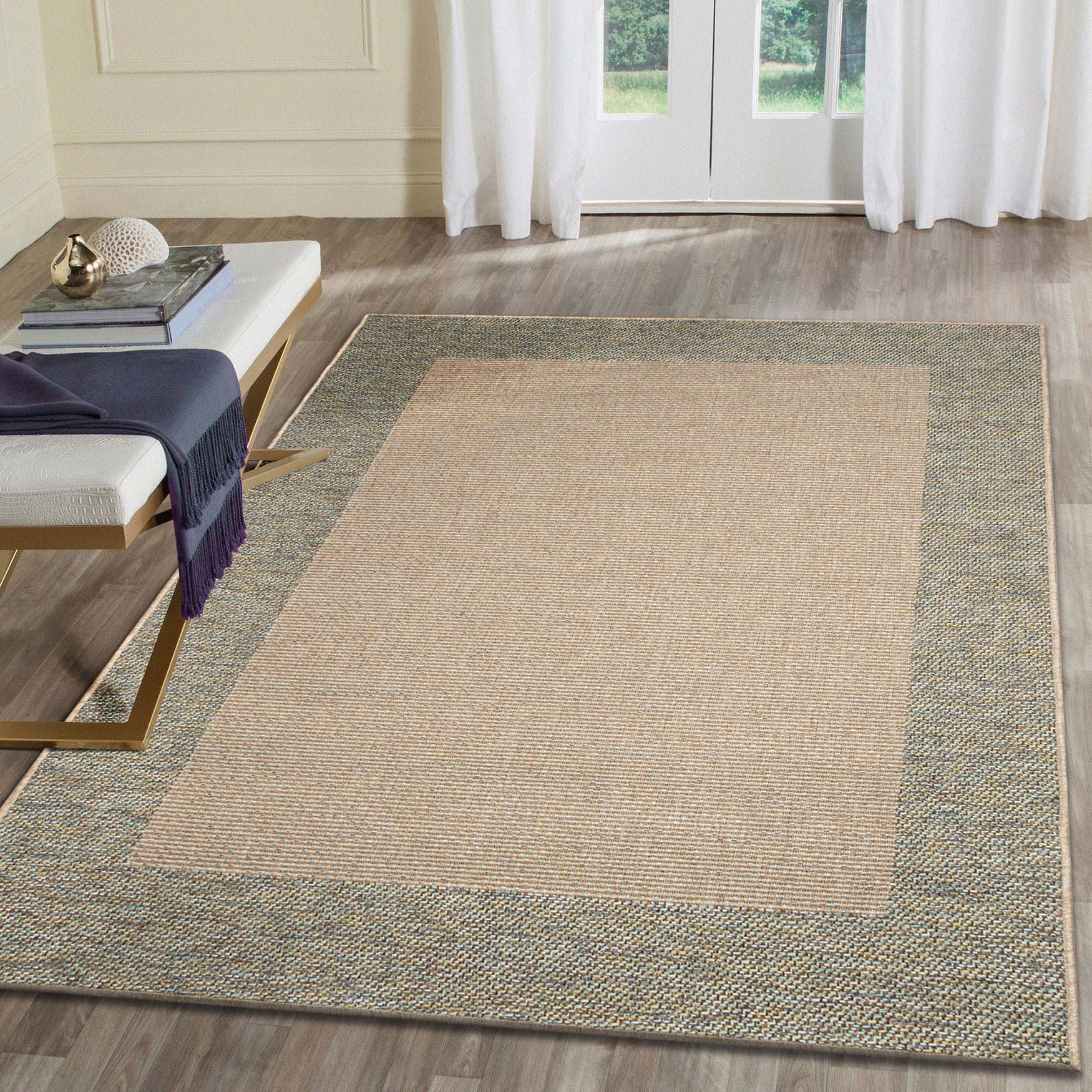 Roma Border Indoor/Outdoor Area Rug Cool, , alternate image number 4