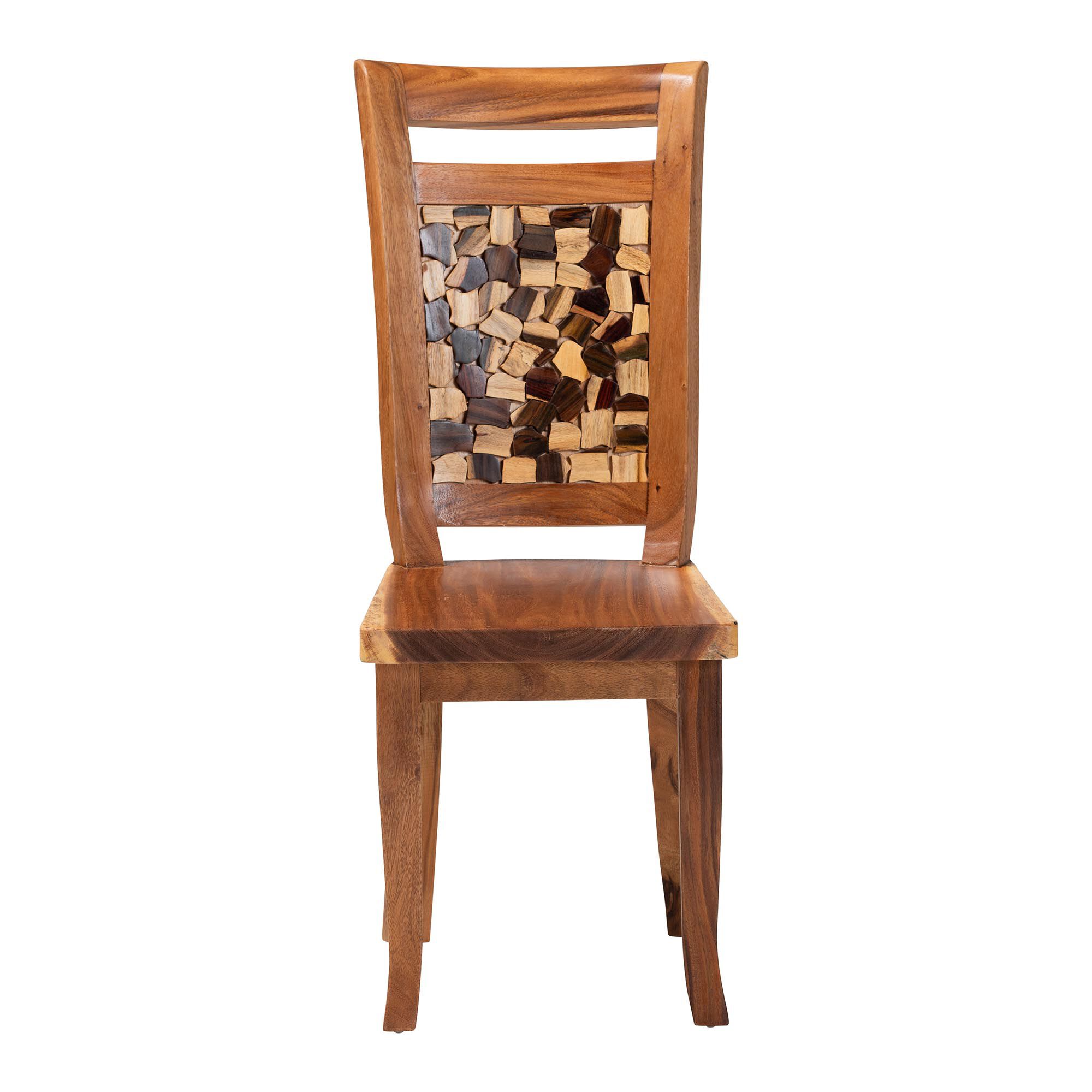 Luan Suar Wood Dining Chair, BROWN, alternate image number 2