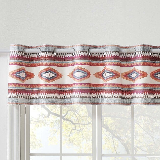 Kiva Western Boho Window Valance, STONE, hi-res image number 0