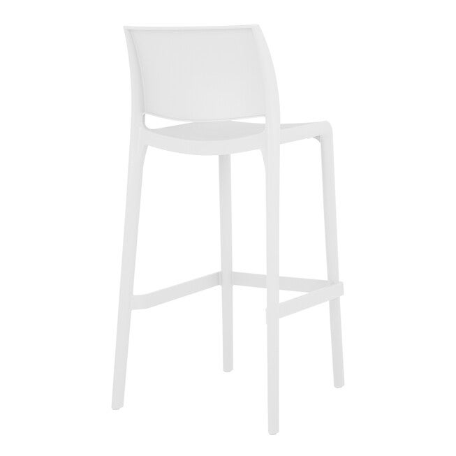 Set of 2 Sensilla Outdoor Stackable Bar Stools, WHITE, alternate image number 3