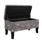 Stephanie Ottoman Grey Linen With Script, , alternate image number null