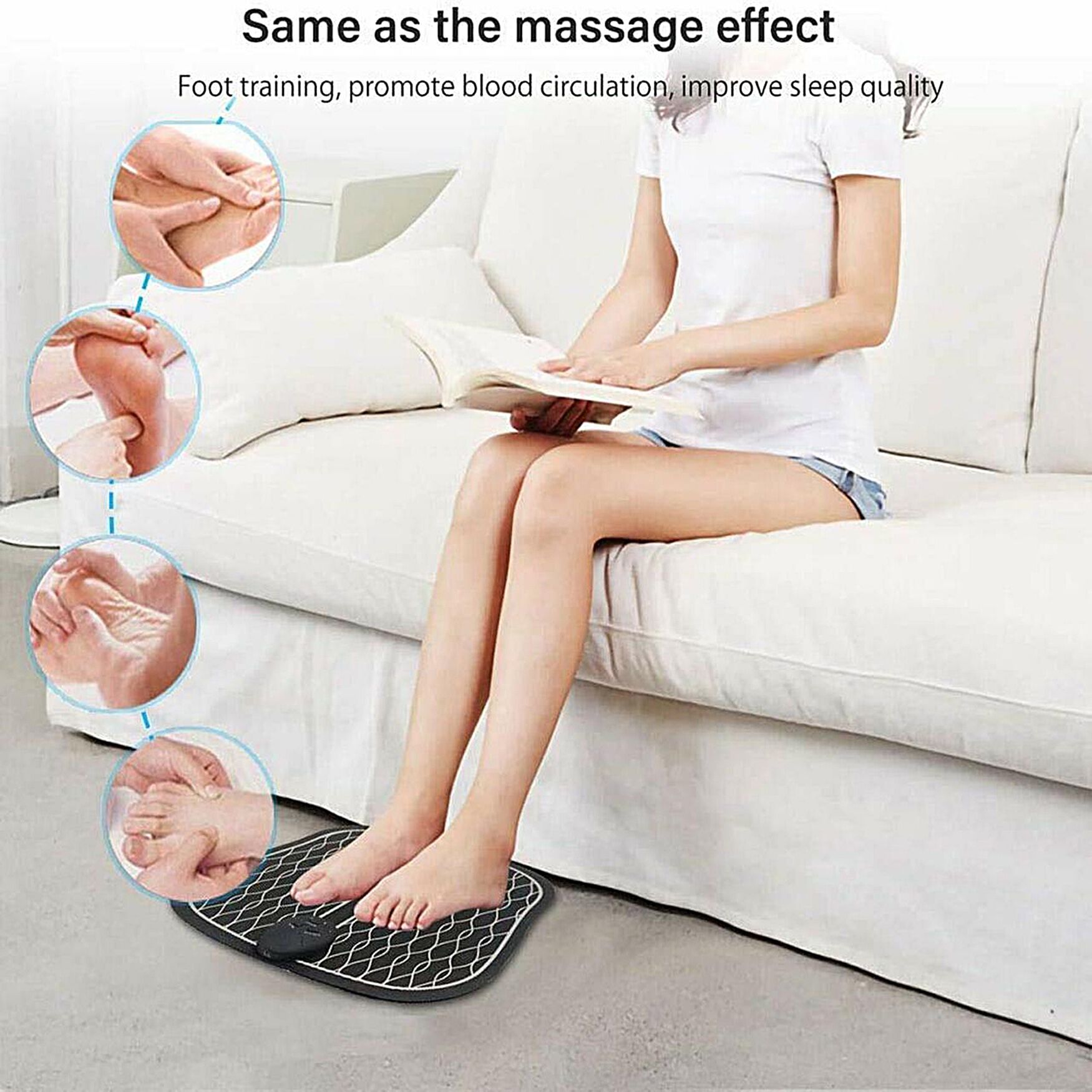 Ems Foot Massager, Folding Portable Electric Massage Mat Wellness, , alternate image number 4