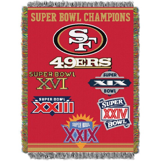 49ers Commemorative Series Throw, MULTI, hi-res image number null