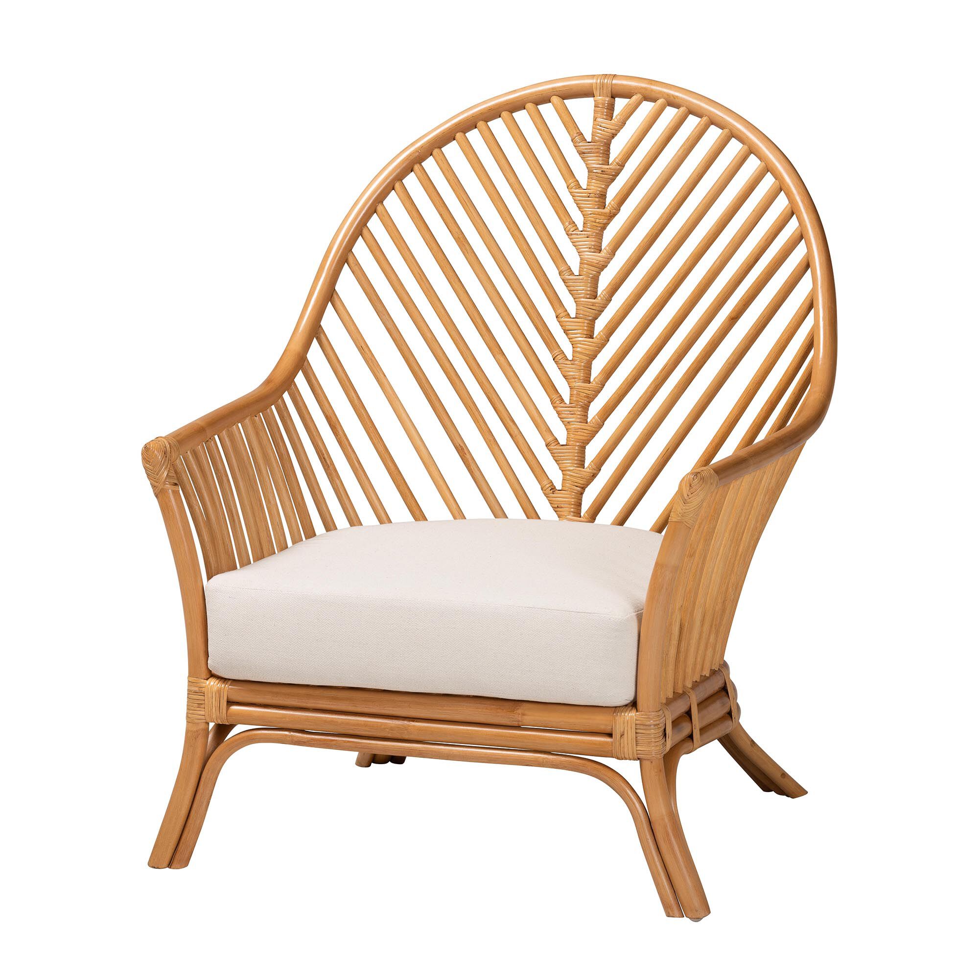 Lisabon Bohemian Light Honey Rattan Arm Chair, LIGHT, alternate image number 1