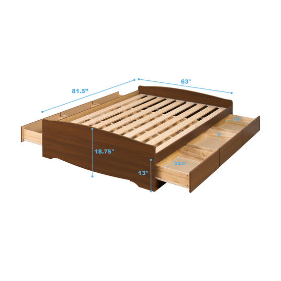 Queen Mate’s Platform Storage Bed with 6 Drawers, , alternate image number null