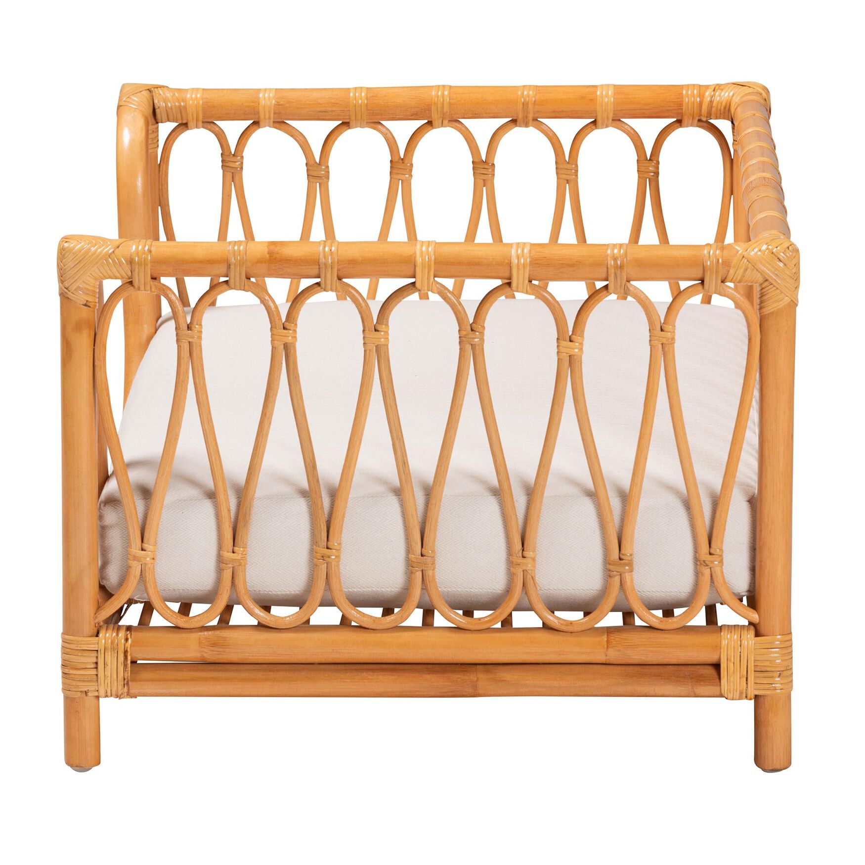 Kierra Bohemian Honey Rattan Pet Bed, , alternate image number 2