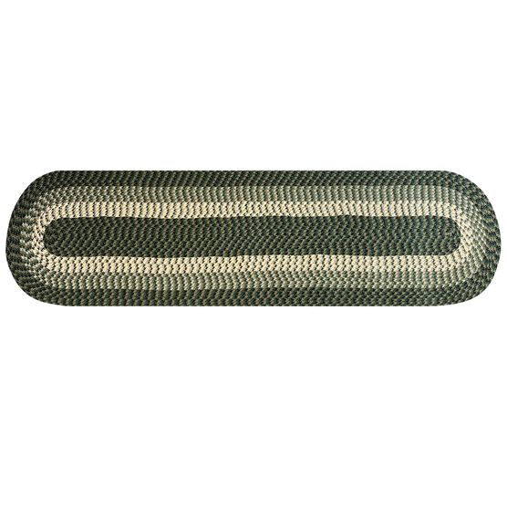 Alpine Braid Collection Reversible Indoor Area Rug, 24"" x 108"" Runner , HUNTER STRIPE, hi-res image number null