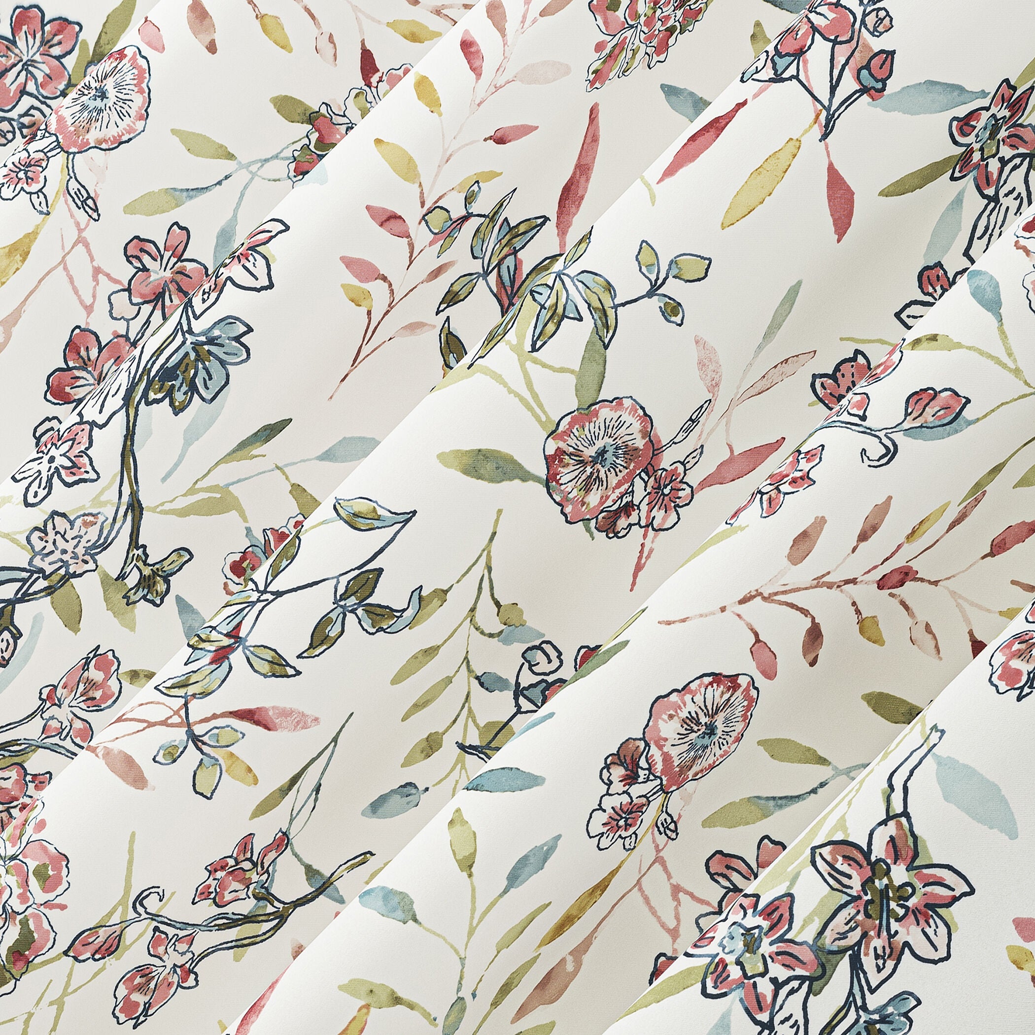 Sun Zero&trade; Lily Garden Textured Rod-Pocket Panel, , on-hover image number 1