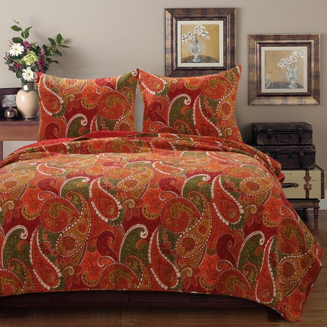 Tivoli Cinnamon Quilt Set , CINNAMON, hi-res image number null