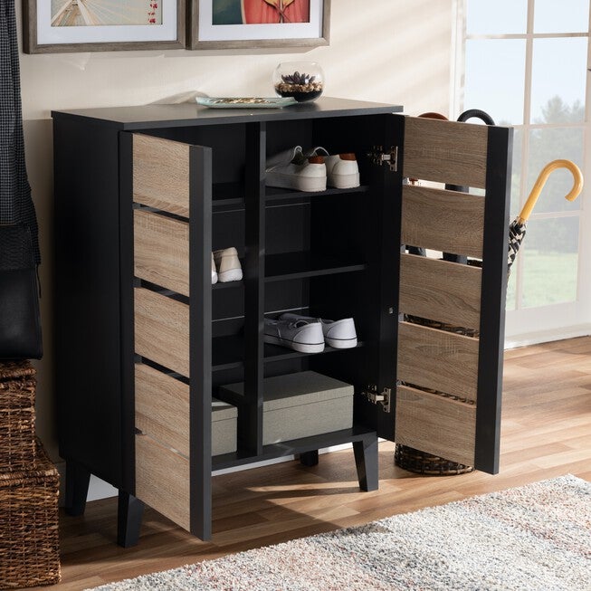 Melle 2-Door Wood Entryway Shoe Storage Cabinet Furniture, , alternate image number null