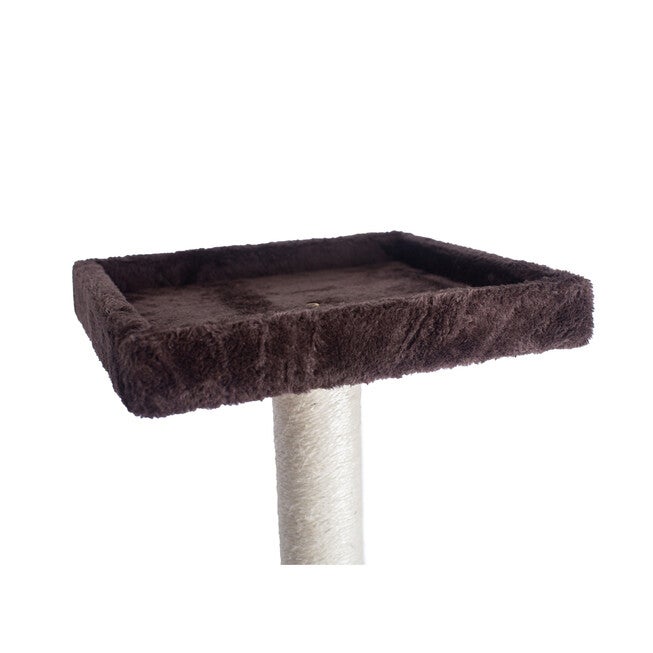 4 Level Gleepet Real Wood 57 inches Condo Cat Tree With Ramp, Hammock, , alternate image number null