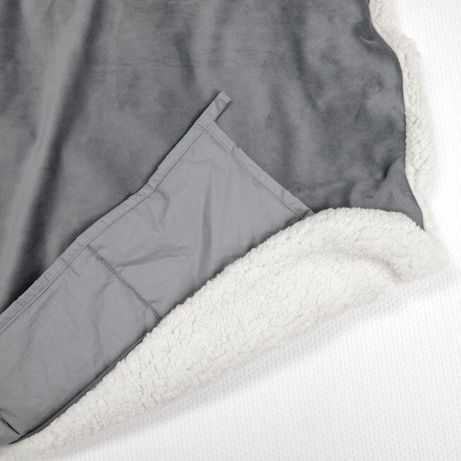 SensorPEDIC Serenity 15lb. Weighted Blanket with Removable Cover with Sherpa and Plush Fabrics, , alternate image number 6