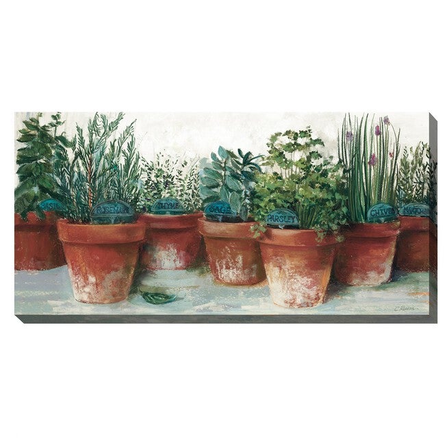 KITCHEN HERBS OUTDOOR ART 48X24, MULTI, hi-res image number 0