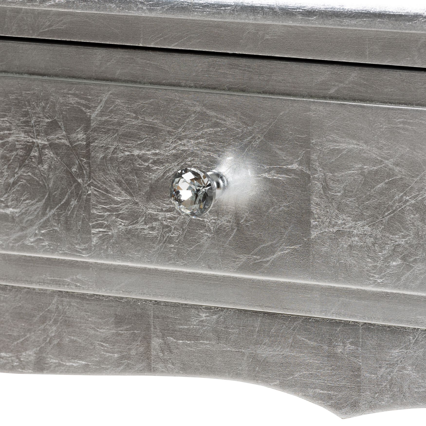 Newton Classic And Traditional Silver Finished Wood 2-Drawer Console Table, , alternate image number 4