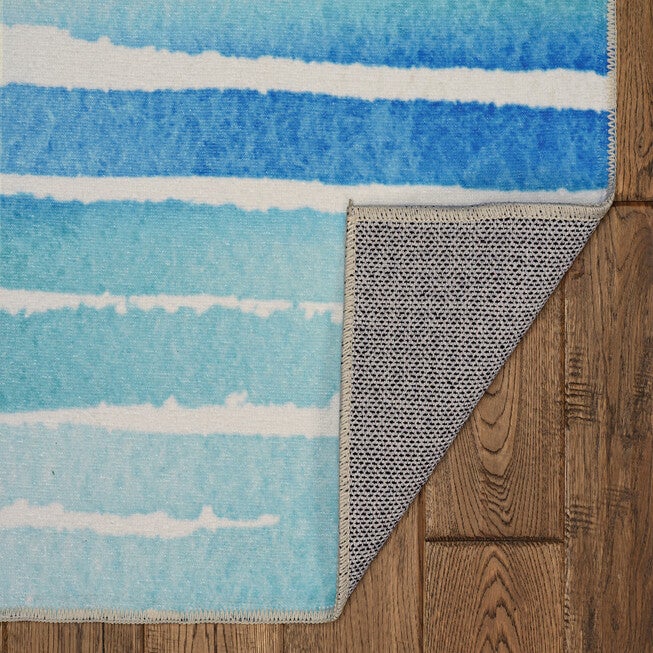 Washable Janna Ivory/Blue Rug, , on-hover image number null