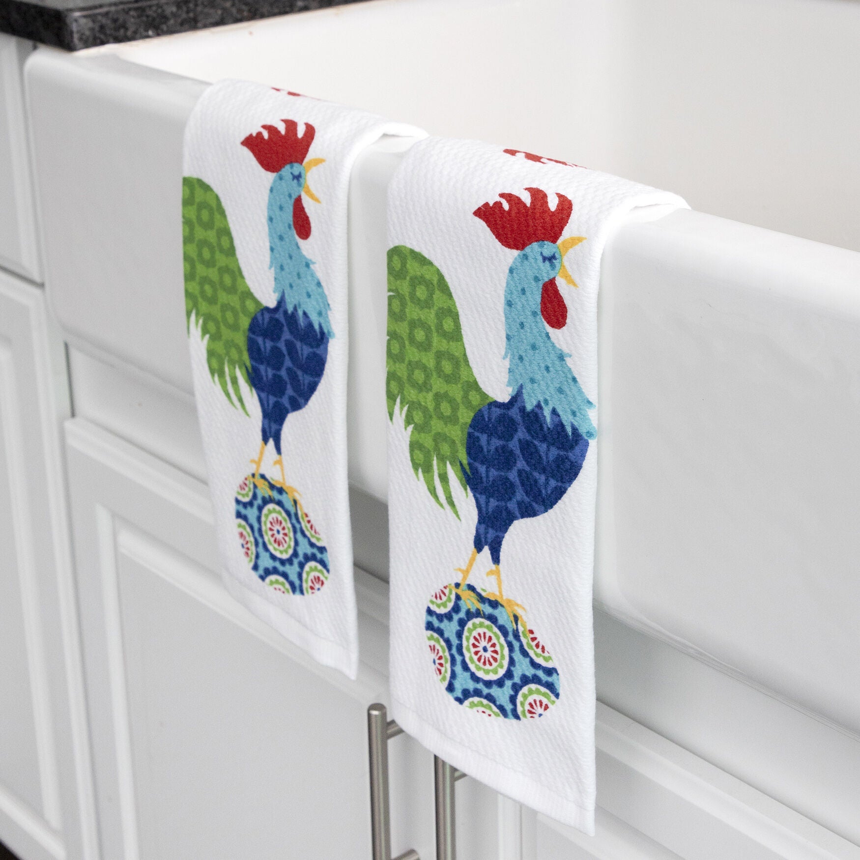 Pigment Print Dual Woven Kitchen Towel, Two Pack, , alternate image number 2