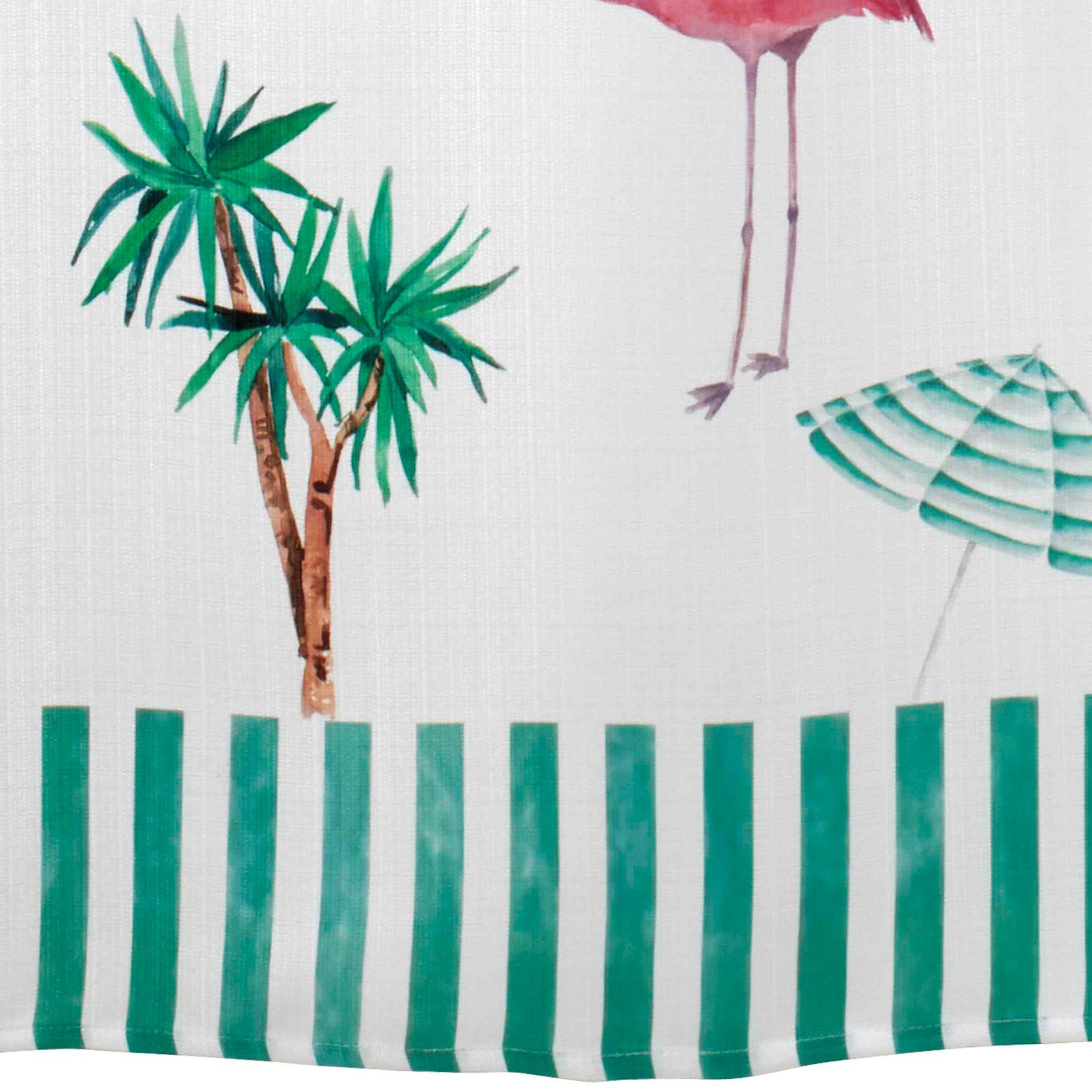 Novelty Shower Curtain, FLAMINGO PARADISE, alternate image number 3