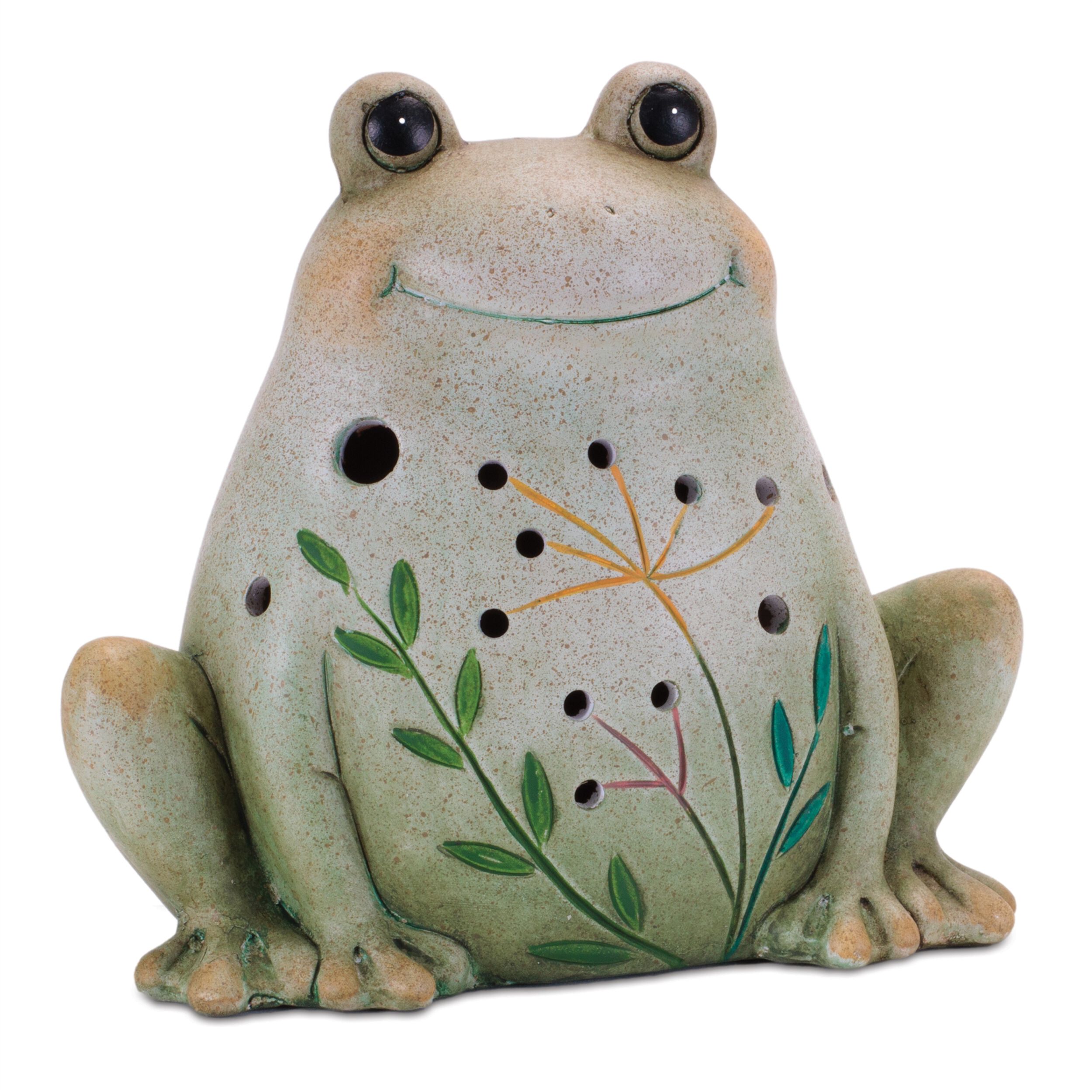 Terra Cotta Frog and Snail Decor Set of 2, GREEN BEIGE, alternate image number 2