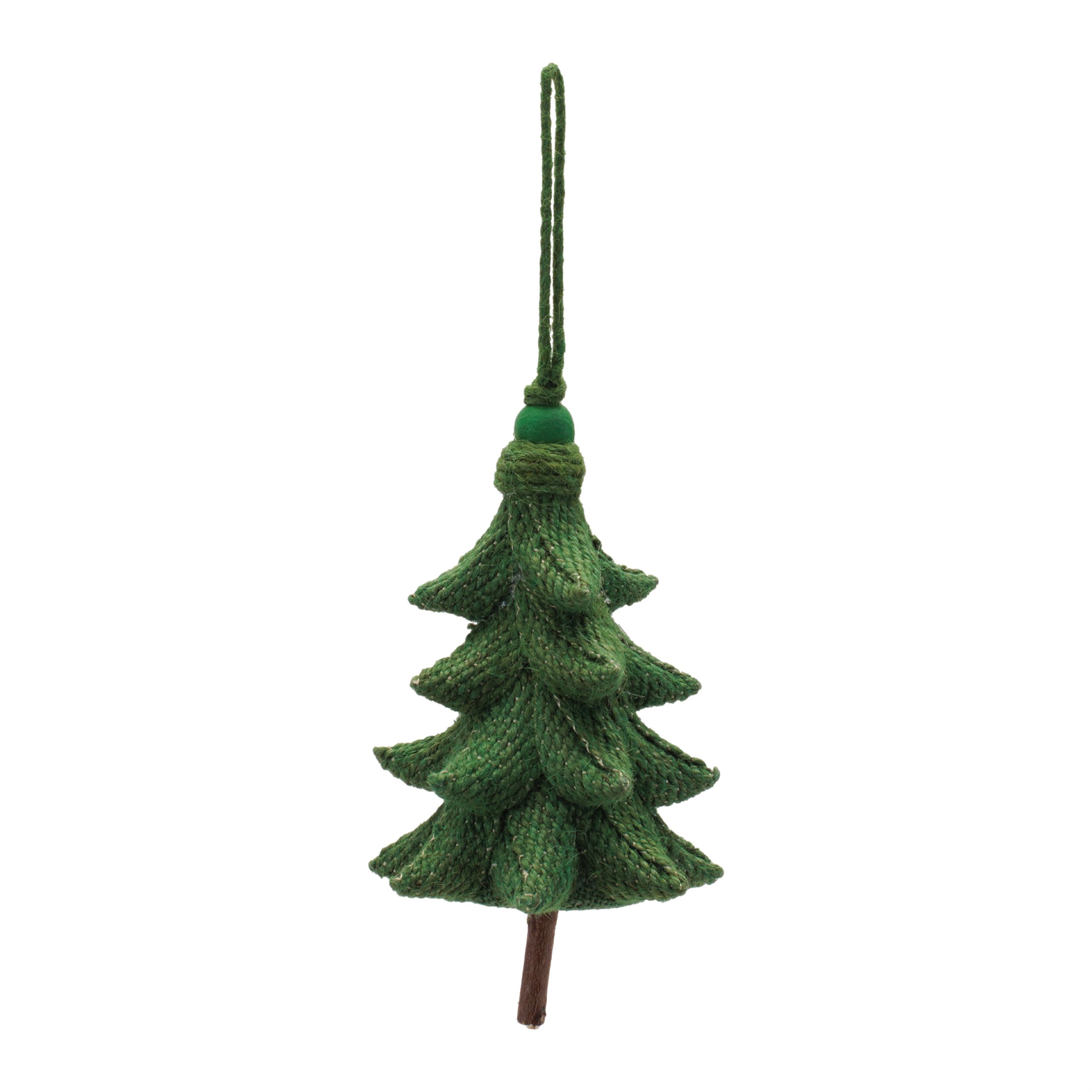 Rustic Tree Ornaments (Set of 4), GREEN, alternate image number 3