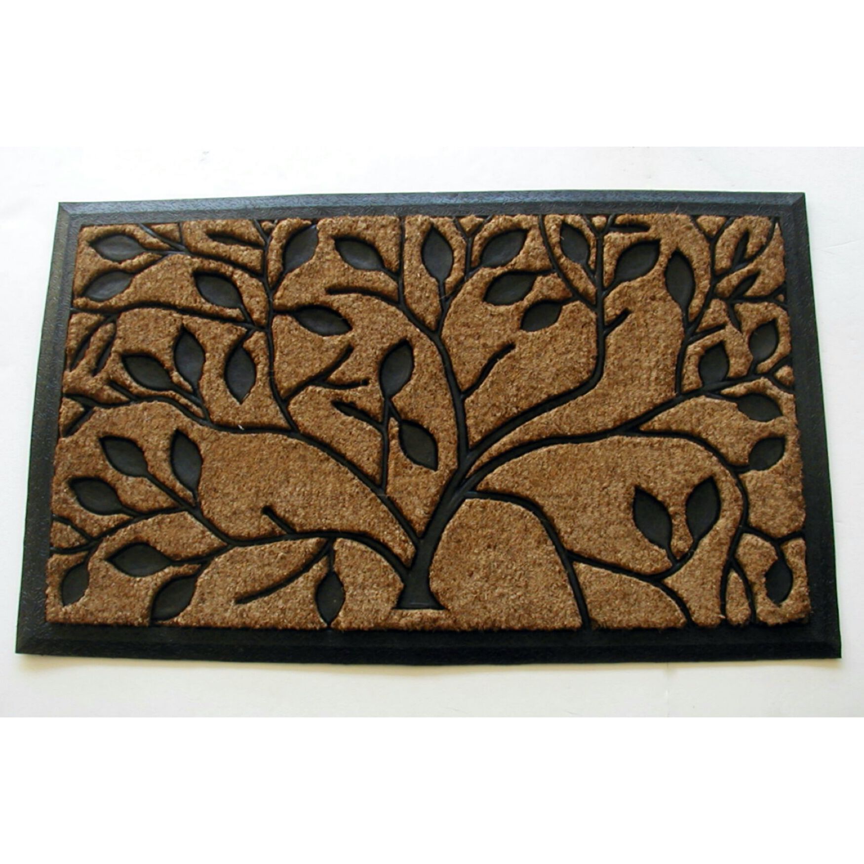 Tree Of Life Coir Mat With Rubber Backing Floor Coverings, MULTI, hi-res image number 0