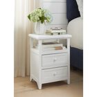 Karsen Modern And Contemporary White Finished Wood 2-Drawer Nightstand, WHITE, hi-res image number null
