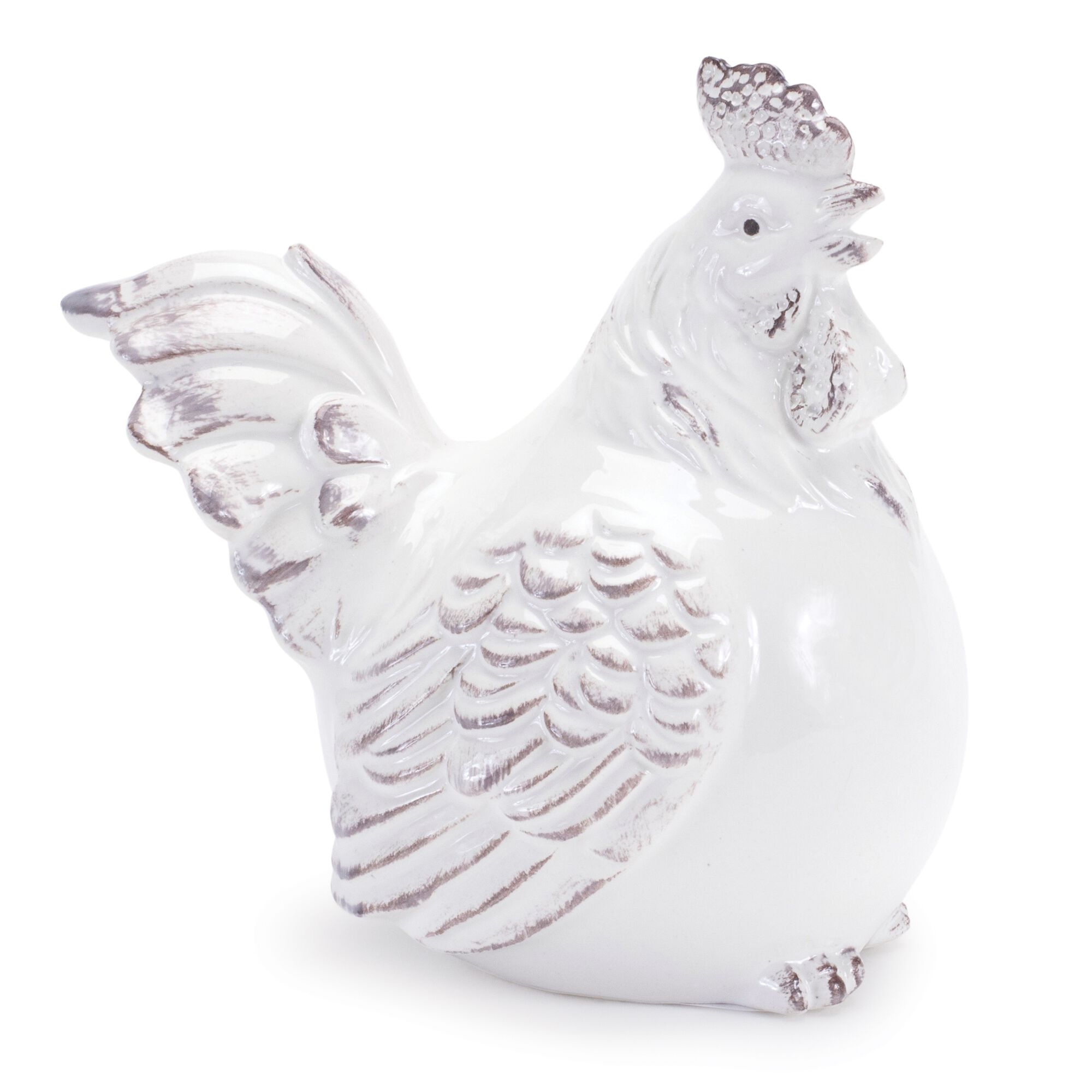 Ceramic Chicken Decor (Set of 6), WHITE/BEIGE, alternate image number 1