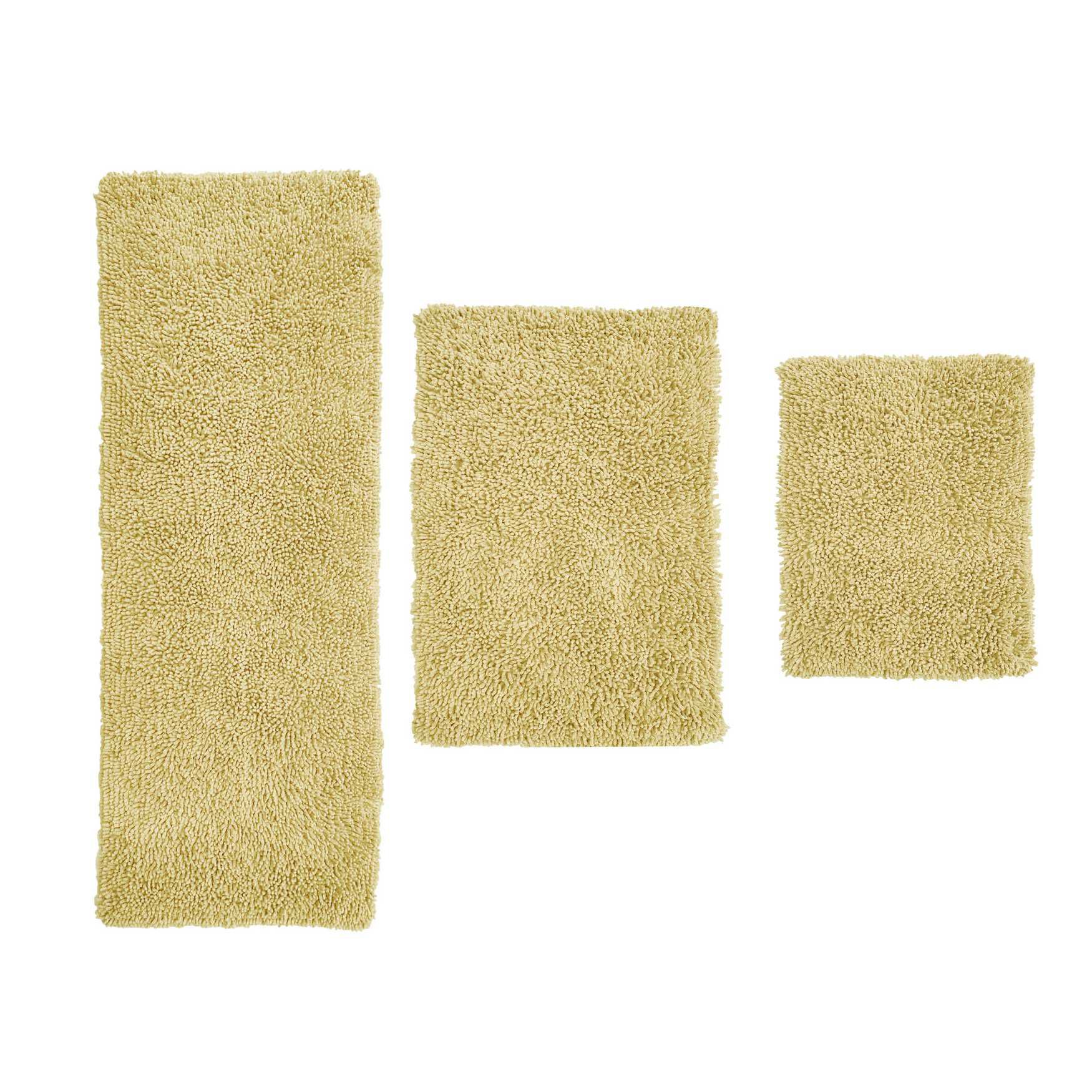Fantasia 3 Piece Set Bath Rug Collection, YELLOW, hi-res image number 0