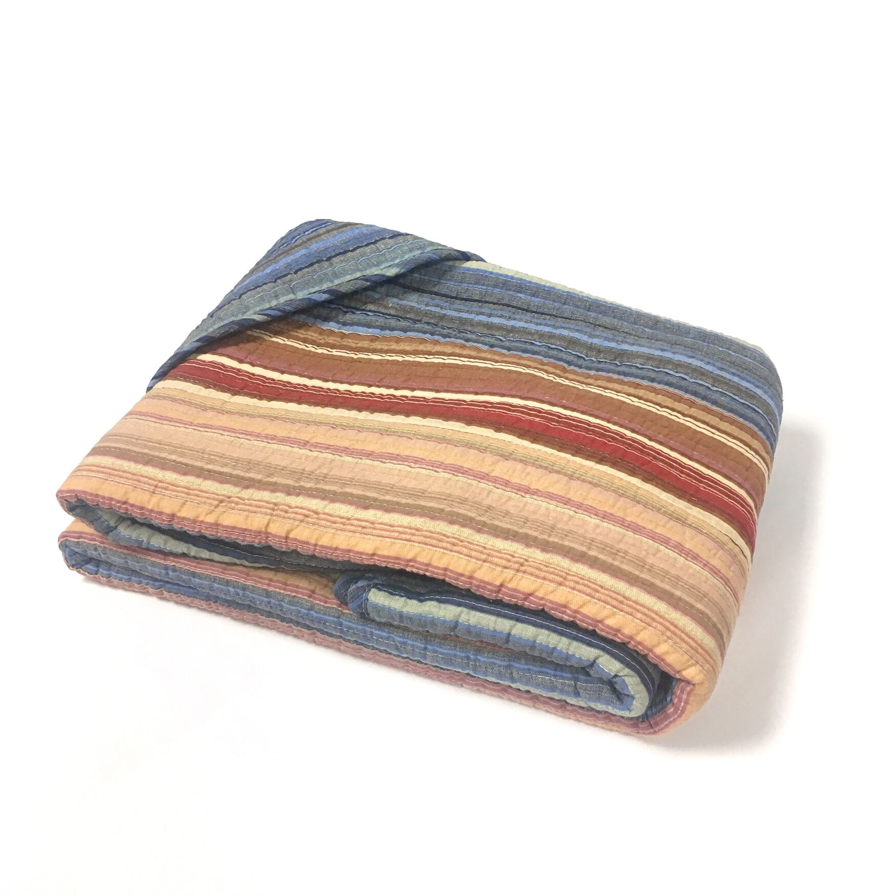 Katy Striped Quilted Throw Blanket, , on-hover image number 1