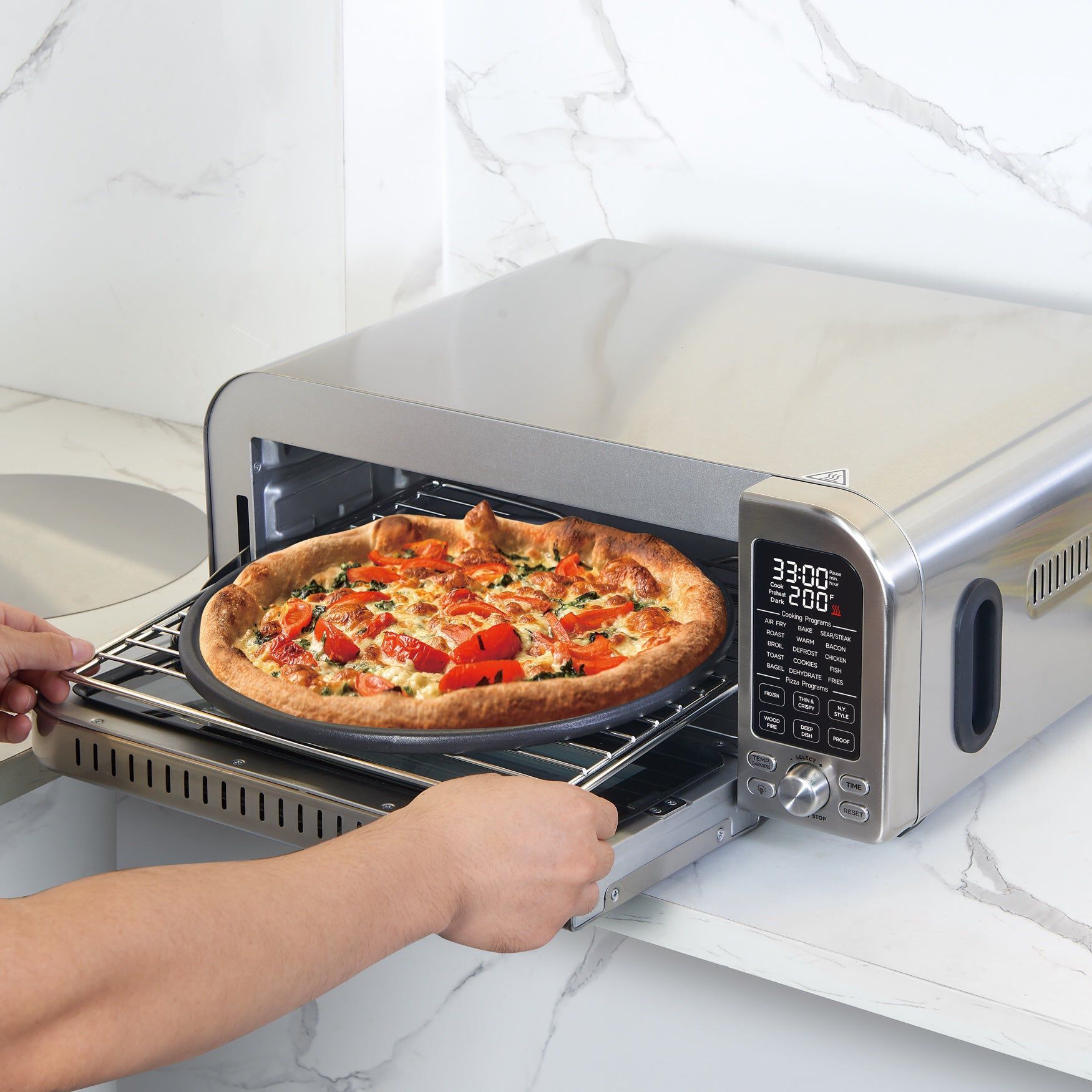 Salton&reg; Pizzadesso Professional Pizza Oven, STAINLESS STEEL, hi-res image number 0