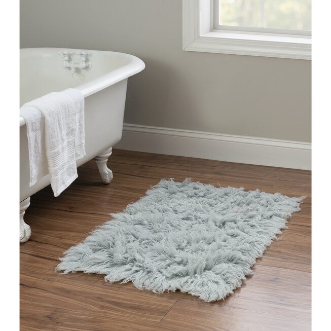 Flokati Light Grey Rug, , on-hover image number 1