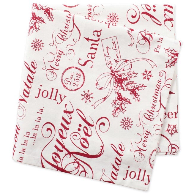 Vintage Christmas Print Napkin, Set of 6, , alternate image number null