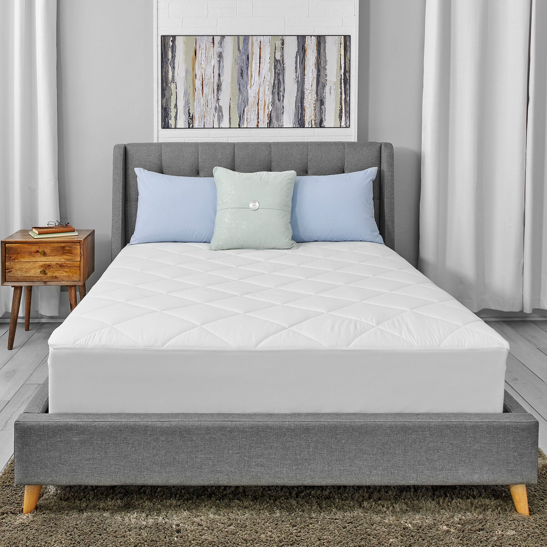 Sealy Healthy Nights Antimicrobial Mattress Pad, , on-hover image number 1