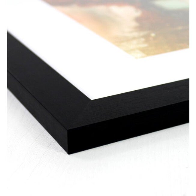 Black Wood Picture Frame With Mat 11X 14, , on-hover image number null