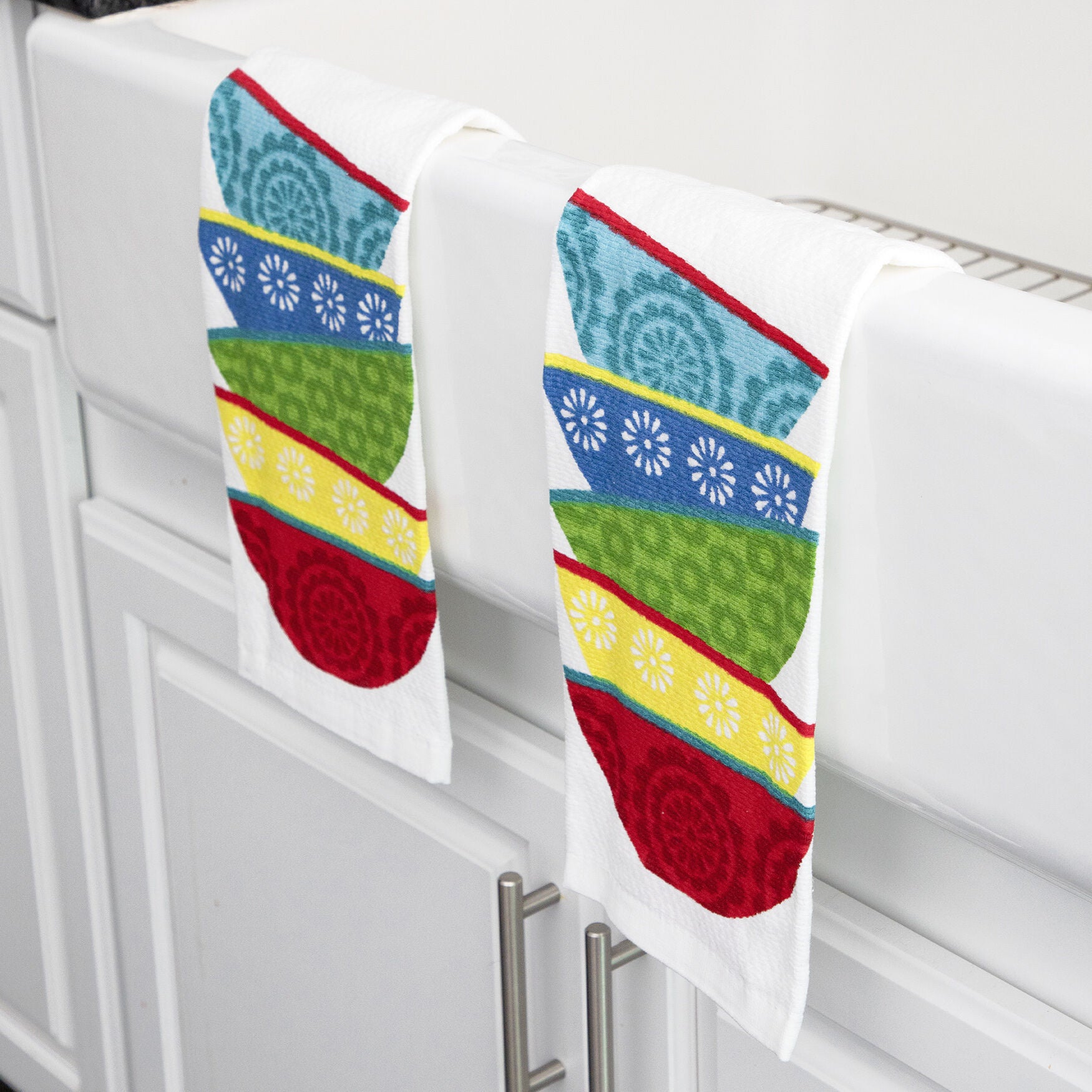 Pigment Print Dual Woven Kitchen Towel, Two Pack, , alternate image number 8